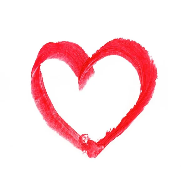 Κόκκινη καρδιά σημάδι — Φωτογραφία Αρχείου