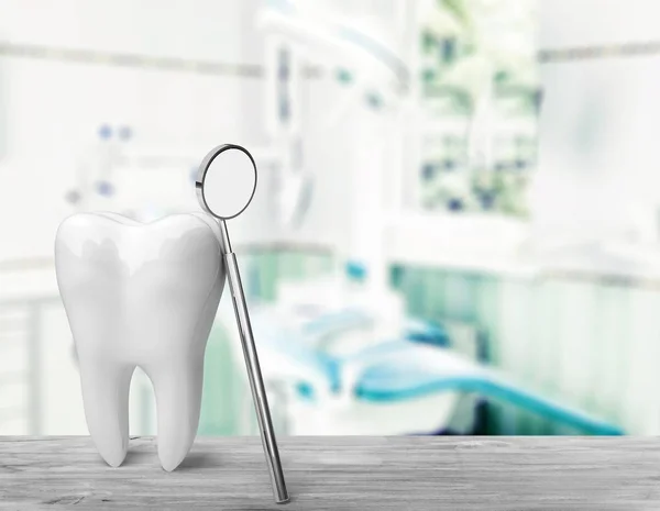 Grande dentista e dentista specchio — Foto Stock