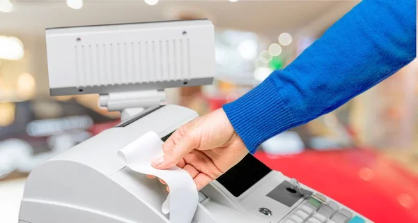 Registrierkasse mit LCD-Anzeige — Stockfoto