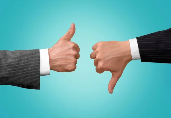 Thumbs Up, Thumbs Down, — Stock Photo, Image