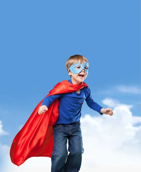 Rapaz super-herói bonito — Fotografia de Stock