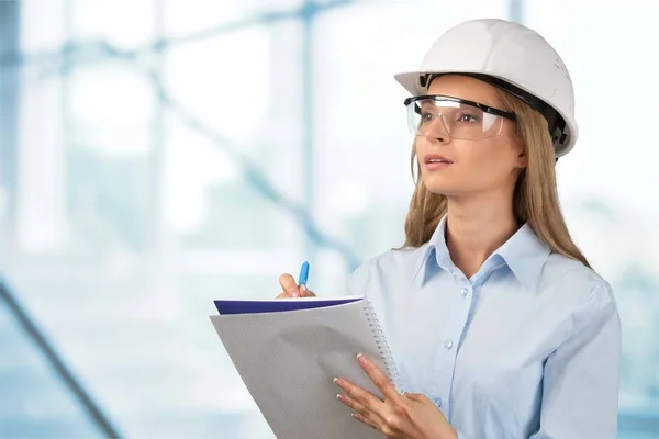 Beautiful woman engineer — Stock Photo, Image