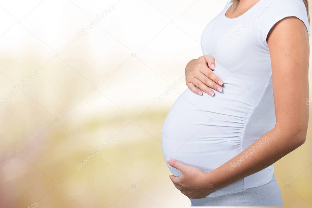 Portrait of pregnant woman