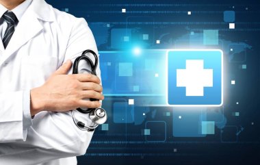 Steteskoplu doktor portresi