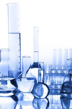 Cam laboratuvar şişe üzerinde masa lambası 