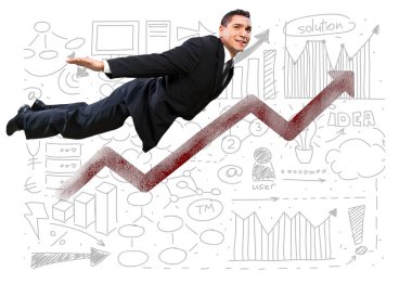 Takım elbiseli genç işadamı