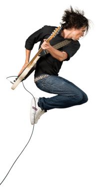 yakışıklı genç oyun gitar