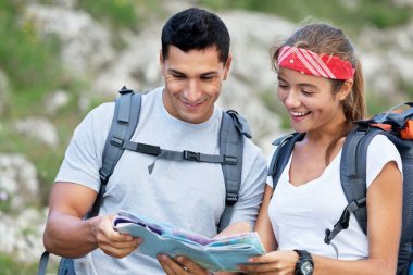 backpackers genç Çift