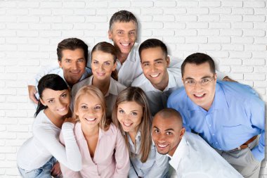 Kendine güvenen işadamları grubu 