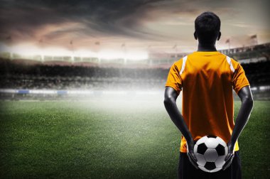 genç erkek futbol oyuncusu