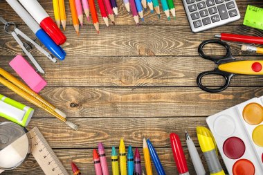 Okul Kırtasiye kompozisyon 