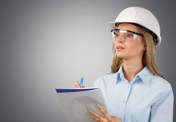 Beautiful woman engineer — Stock Photo, Image