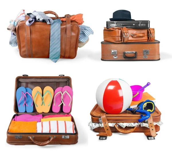 Hromada starých kufrů — Stock fotografie