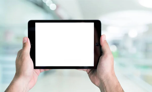 Ruce držící digitální tabletu — Stock fotografie