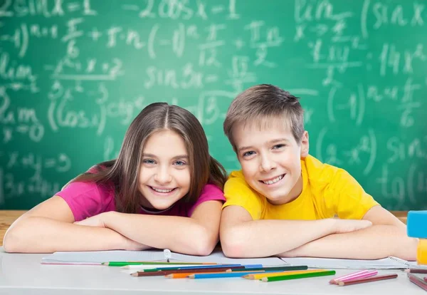 Escola crianças desenho — Fotografia de Stock