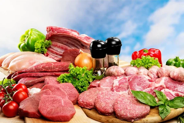 Variety of raw meat — Stock Photo, Image