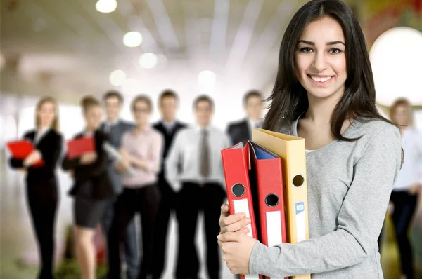 Joven estudiante femenina — Foto de Stock