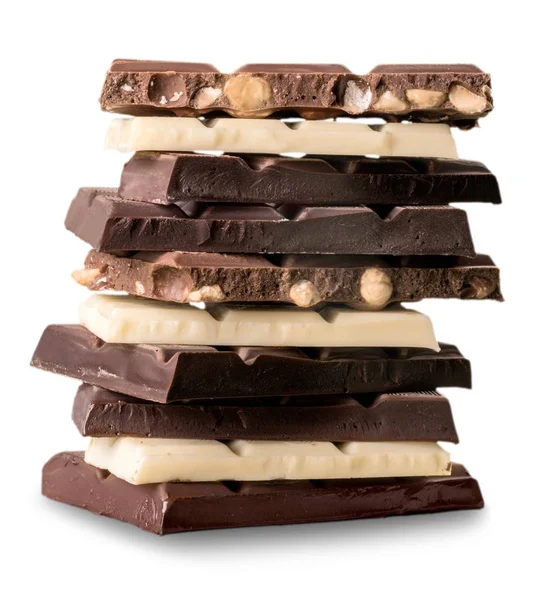 Trozos de delicioso chocolate — Foto de Stock