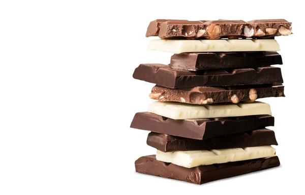 Trozos de delicioso chocolate — Foto de Stock