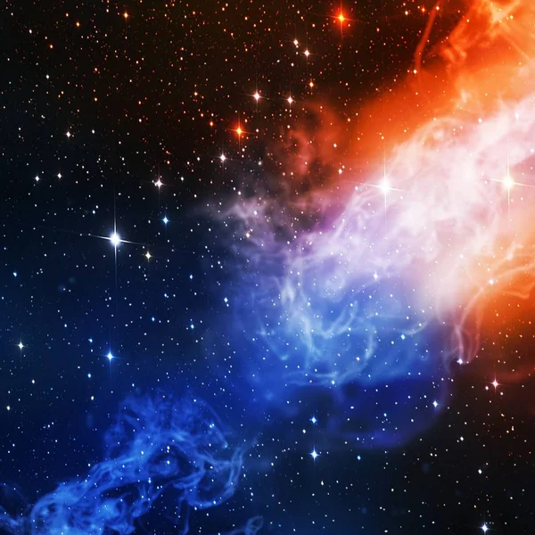 宇宙中色彩斑斓的星云和疏散星团 — 图库照片