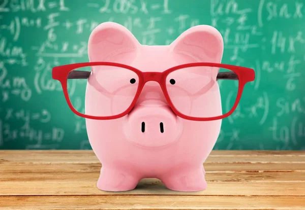 Piggy bank szemüveg — Stock Fotó