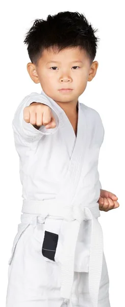 Asiatiska liten Karate pojke — Stockfoto