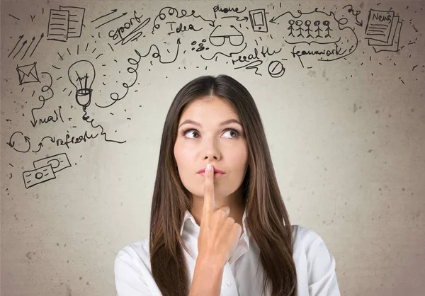 Genç bir iş kadınının portresi 