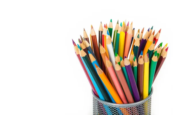 Color pencils in cup — Stock Photo, Image