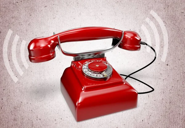 Retro-rotes Telefon — Stockfoto