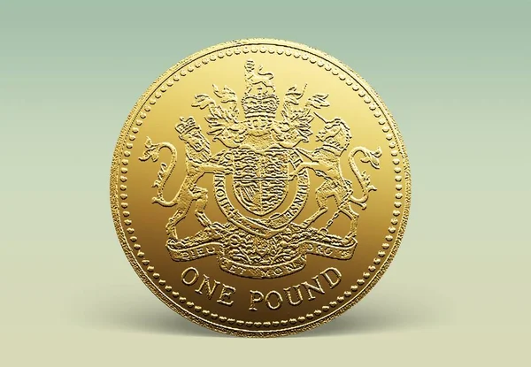 Uma moeda de libra — Fotografia de Stock