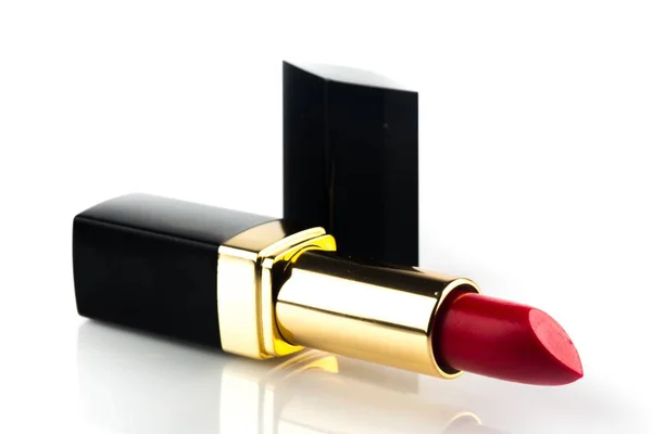 Glänzend roter Lippenstift — Stockfoto