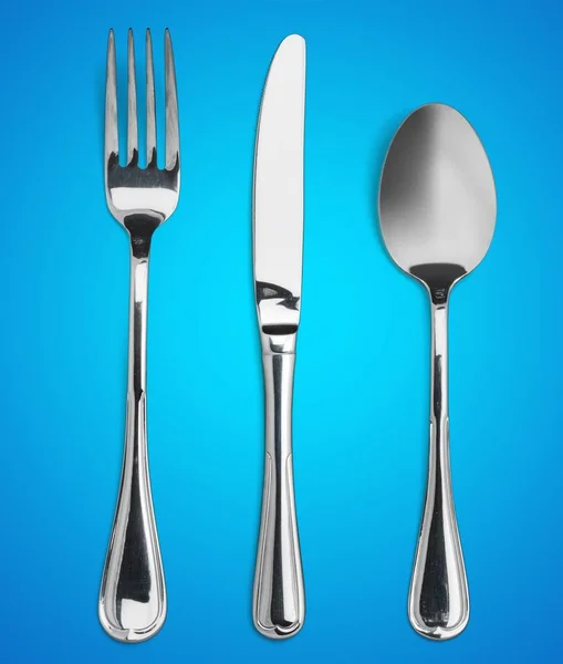 Fork, spoon and knife — Stock Photo, Image