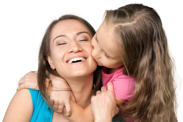 Цілуватися матері дочку — стокове фото