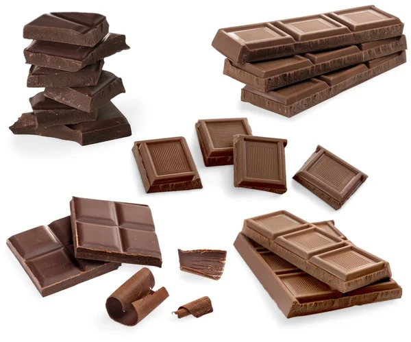 Stuks van heerlijke chocolade — Stockfoto