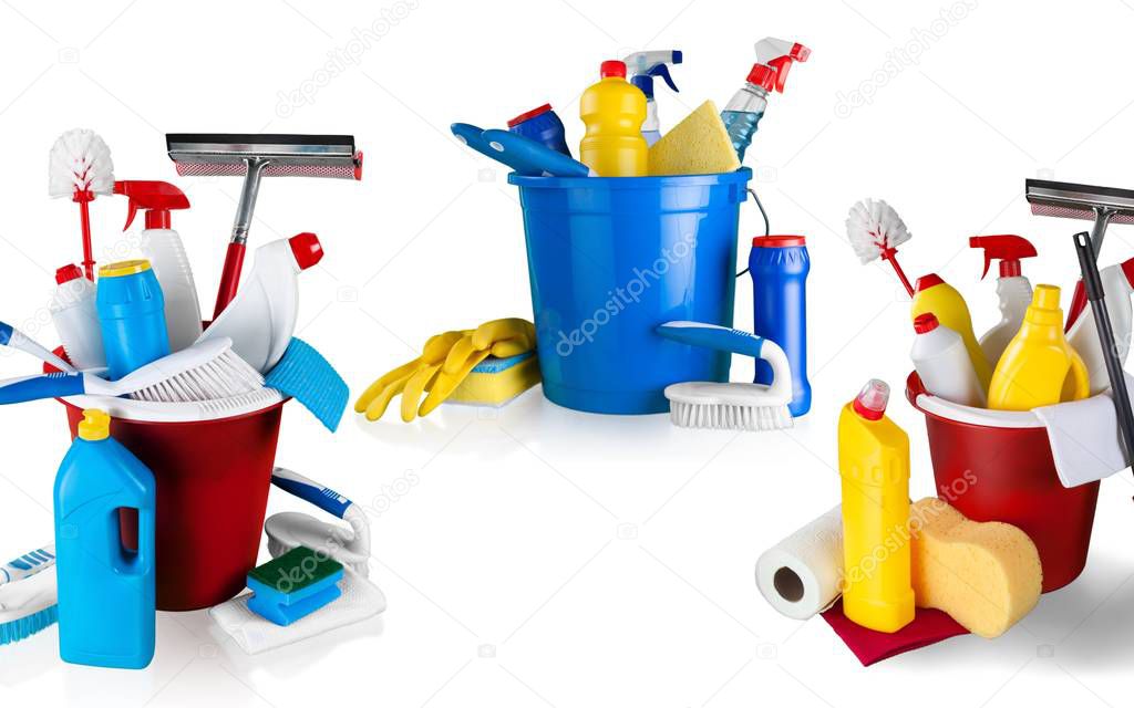 cleaning supplies set