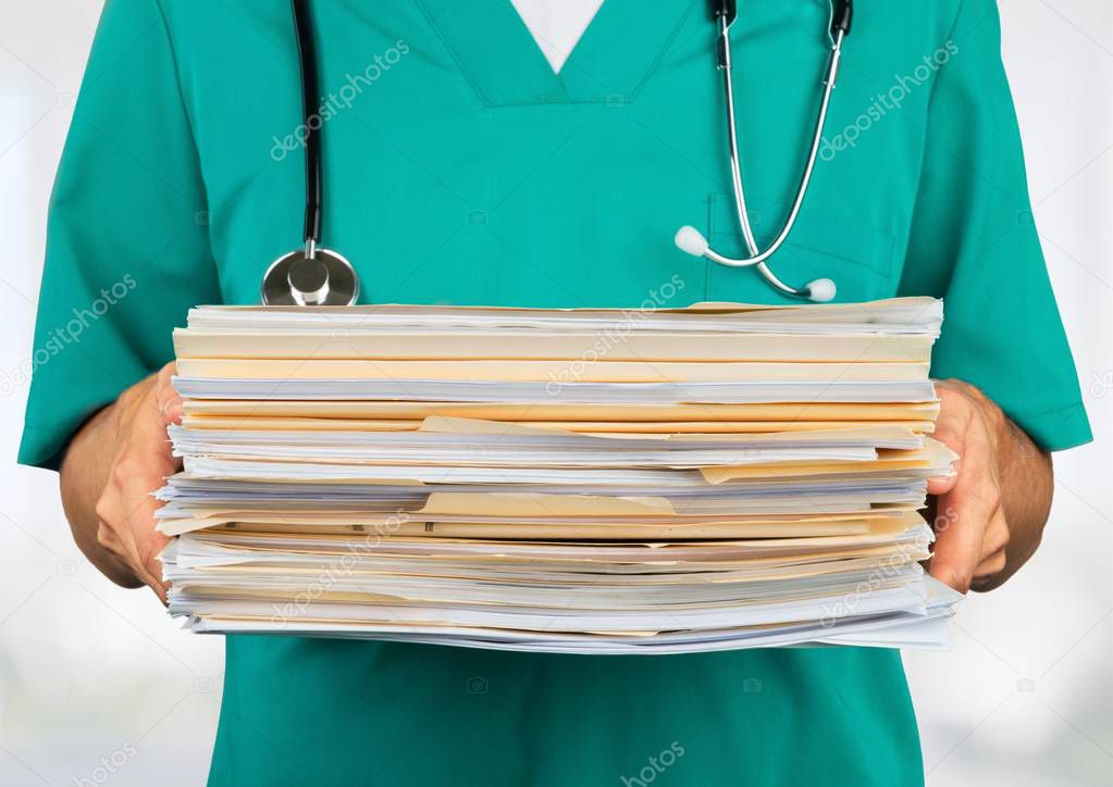 medicine doctor man with documents