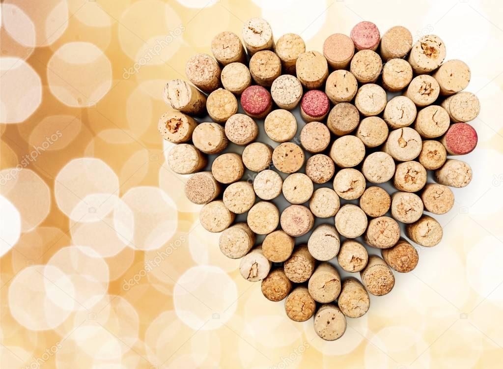 Wine Corks in Heart Shape