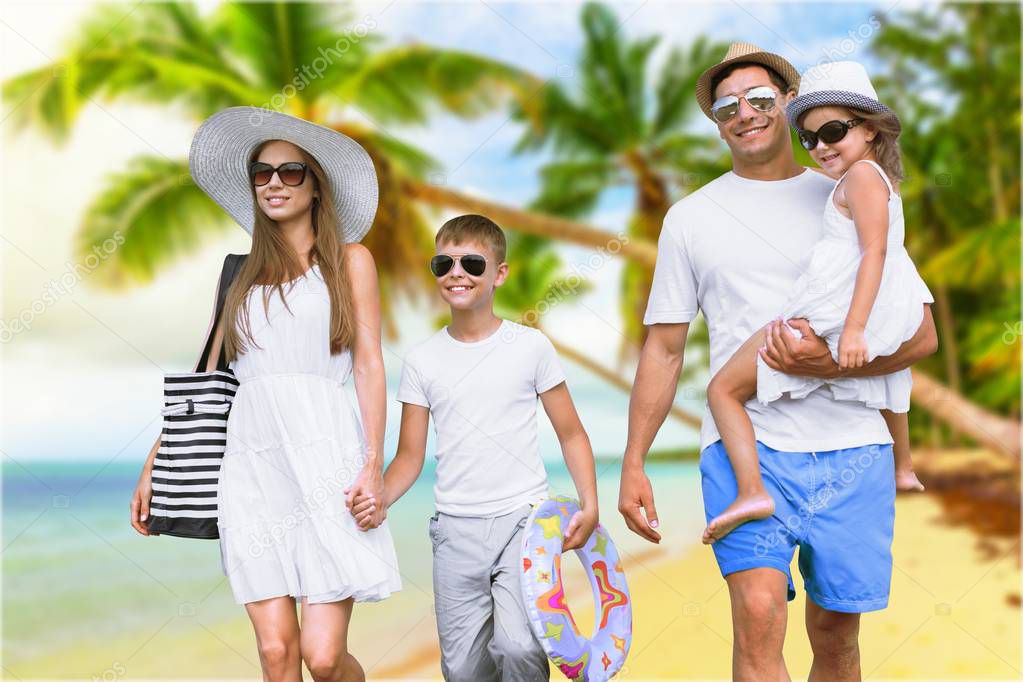 Happy family on vacations