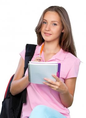 Genç ve güzel kadın öğrenci