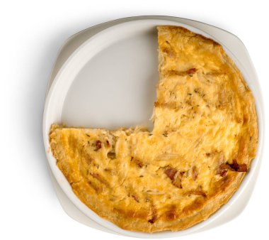 ev yapımı lezzetli pasta beyaz arka plan üzerinde izole Close-Up