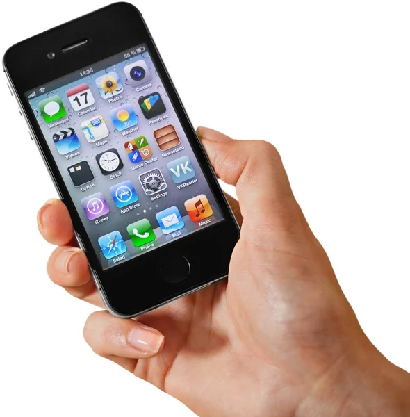 IPhone mostrando a tela inicial — Fotografia de Stock