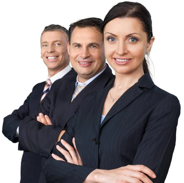 Successful Business Team Isolated White Background — Stock Photo, Image