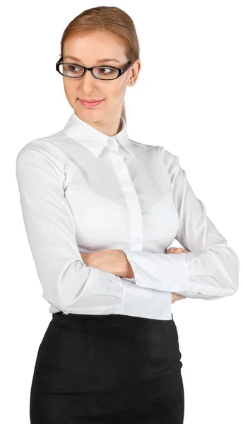 Business woman with crossed arms — Stock Photo, Image