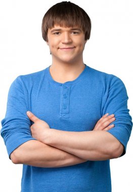 gülümseyen öğrenci adam