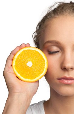 güzel kız holding turuncu