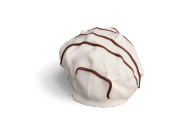 Beyaz arkaplanda izole edilmiş çikolata şekeri 