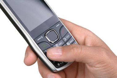 Cep telefonu gösterilen eller  