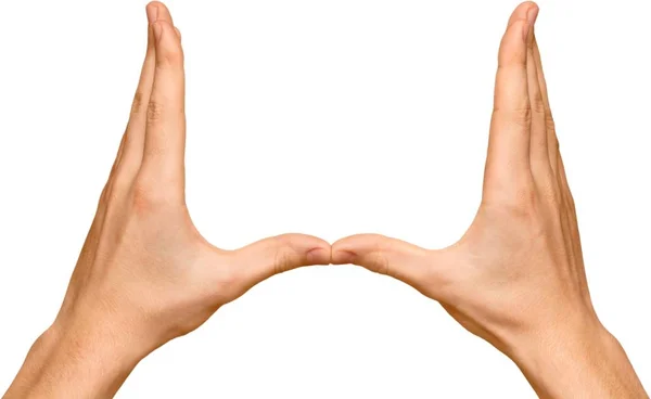 Handsymbol Isolerad Vit Bakgrund — Stockfoto