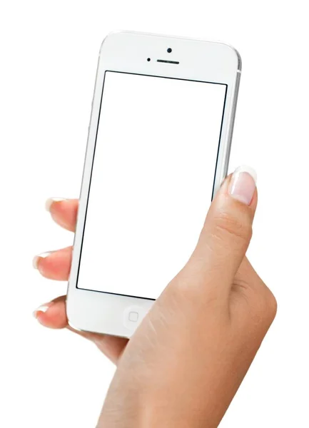 Female hand with smartphone — Stock Photo, Image