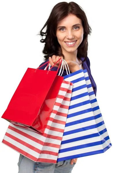 Woman with shopping bags — Stock Photo, Image